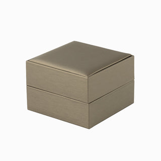 Cutie bijuterii Gama Piele Ceas, 11x11x8 cm - Auriu / Maro