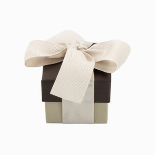 Cutie bijuterii Ribon Down R.D, 5.5x5.5x4.5 cm - Maro / Crem