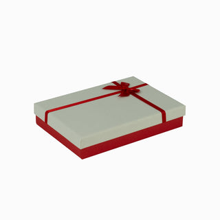 Cutie bijuterii Normal Paper, 13x18x3.5 cm - Crem / Rosu / Gri
