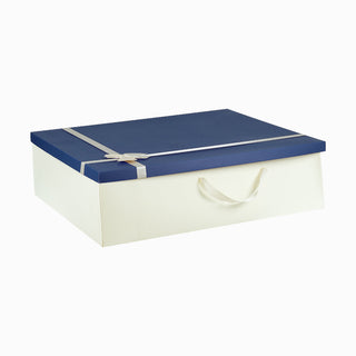 Cutie cadou Palarii Pliat, 70x60x20 cm - Bleumarin / Crem