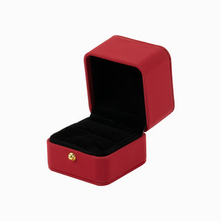 Cutie bijuterii Inel Gama Lady, 6x6x6.2 cm - Rosu / Negru