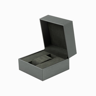 Cutie bijuterii Gama Piele Ceas, 11x11x8 cm - Gri