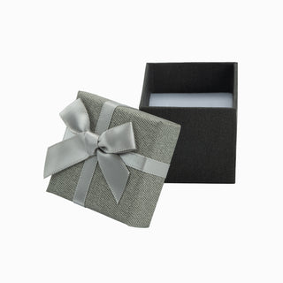 Cutie bijuterii Normal Paper, 5x5x4.5 cm - Gri Deschis / Gri Inchis / Alb / Gri