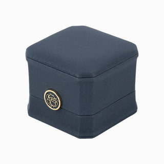 Cutie bijuterii Set Gama Piele, 7.5x7.5x6 cm - Bleumarin
