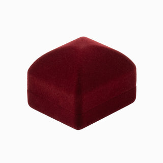 Cutie bijuterii Inel Hexagon, 4.5x5x4 cm - Bordo / Alb