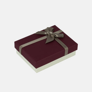 Cutie bijuterii Normal Paper, 7x9x3 cm - Bordo / Crem / Auriu