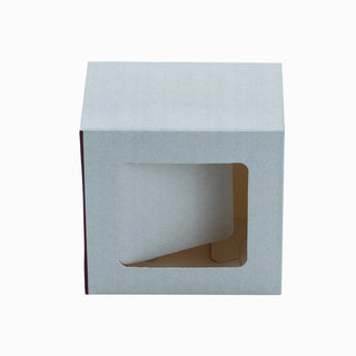 Cutie cadou Cana Pliat, 11.5x8.5x11 cm - Bordo / Crem