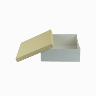 Cutie cadou Dreptunghi Pliat, 34x47x12 cm - Alb / Bronz