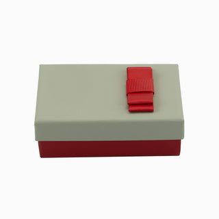 Cutie bijuterii Flower Up F.U, 7x9x3 cm - Crem / Rosu / Gri