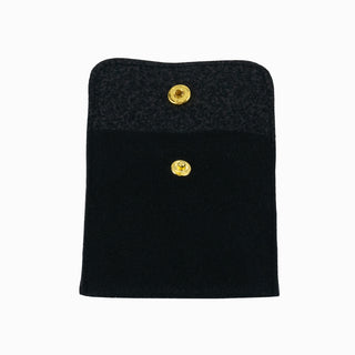 Saculet bijuterii Microfibra, 8x8+4 cm - Negru