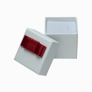 Cutie bijuterii Flower Up F.U, 5x5x4.5 cm - Alb / Rosu