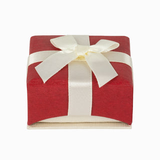Cutie bijuterii Set Gama Kd, 6x6x3.5 cm - Rosu / Crem / Alb