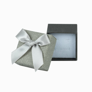Cutie bijuterii Normal Paper, 4x4x3.5 cm - Gri Deschis / Gri Inchis / Alb / Gri