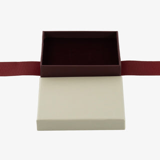 Cutie bijuterii Ribon Down R.D, 7x9x3 cm - Crem / Bordo