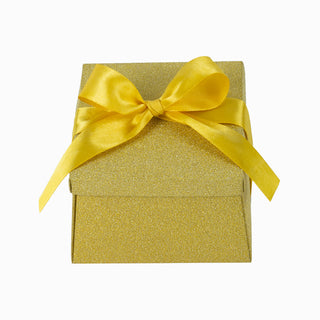 Cutie cadou Conic Pliat, 13x12x7 cm - Auriu