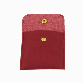 Saculet bijuterii Microfibra, 8x8+4 cm - Caramiziu