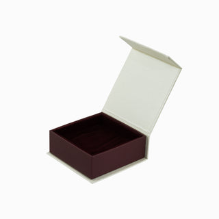 Cutie bijuterii Set Magnet, 9x9x3.7 cm - Crem / Bordo