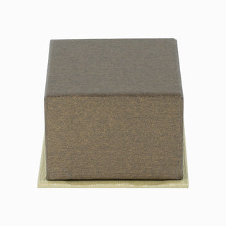 Cutie rigida cadou Cadou Rigid, 7.5x7.5x5.5 cm - Auriu / Caramiziu