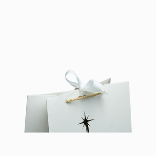 Punga cadou Cadou Sarbatori, 26x32x12 cm - Alb / Auriu