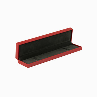 Cutie bijuterii Bratara Gama Piele, 22.5x5.5x2.5 cm - Rosu / Gri