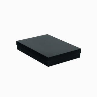 Cutie cadou Dreptunghi Pliat, 26x36x6 cm - Negru / Bronz