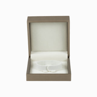 Cutie bijuterii Bratara Gama Piele, 9x9x4 cm - Auriu / Crem