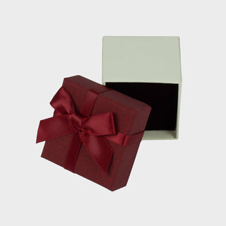 Cutie bijuterii Normal Paper, 5x5x4.5 cm - Bordo / Crem