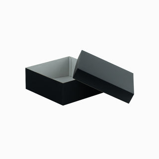 Cutie cadou Cub Pliat, 15.5x15.5x7 cm - Negru / Bronz