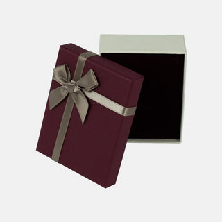 Cutie bijuterii Normal Paper, 7x9x3 cm - Bordo / Crem / Auriu