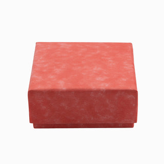 Cutie bijuterii Gama Diverse Culori Normal Paper, 8.5x9x3.8 cm - Corai / Alb