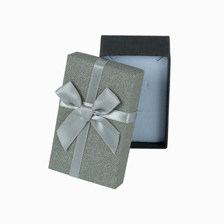 Cutie bijuterii Normal Paper, 5x8x3 cm - Gri Deschis / Gri Inchis / Alb / Gri