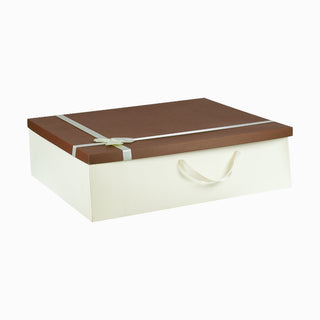 Cutie cadou Palarii Pliat, 70x60x20 cm - Maro / Crem