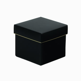Cutie cadou Cub Pliat, 11.5x11.5x10 cm - Negru / Bronz