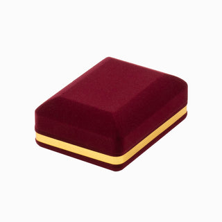 Cutie bijuterii Cercei Andreea, 6x7.5x3 cm - Bordo / Alb
