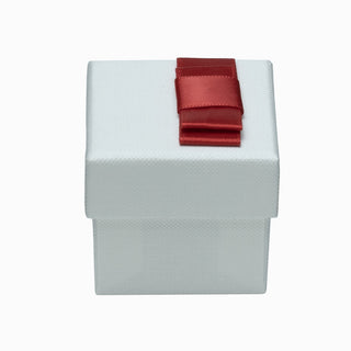 Cutie bijuterii Flower Up F.U, 5x5x4.5 cm - Alb / Rosu