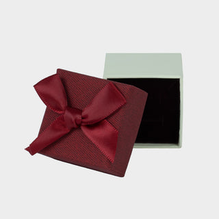 Cutie bijuterii Normal Paper, 4x4x3.5 cm - Bordo / Crem