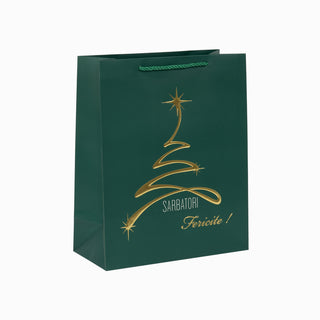Punga cadou Cadou Sarbatori, 26x32x12 cm - Verde