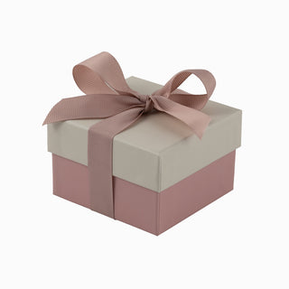 Cutie bijuterii Ribon Down R.D, 8.5x9x6 cm - Crem / Roz / Gri
