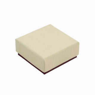 Cutie bijuterii Normal Paper, 6x6x2.5 cm - Crem / Bordo
