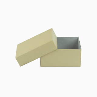 Cutie cadou Cub Pliat, 15.5x15.5x7 cm - Crem / Bronz