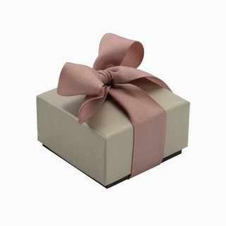 Cutie bijuterii Ribon Down R.D, 6.2x6.3x4 cm - Crem / Maro / Roz