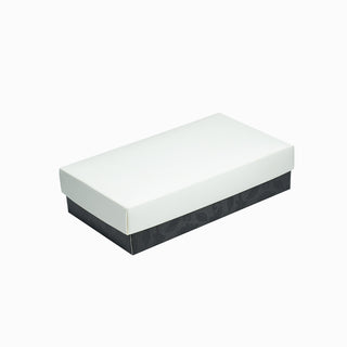 Cutie cadou Dreptunghi Pliat, 15.5x9x4 cm - Negru / Bronz