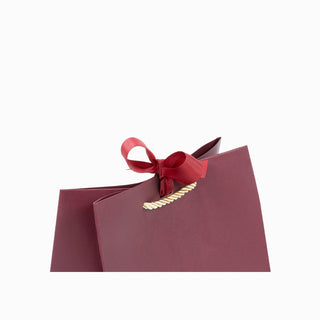 Punga cadou Cadou Texturat, 21x21x13 cm - Bordo / Auriu