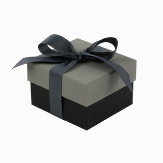 Cutie bijuterii Ribon Down R.D, 8.5x9x6 cm - Gri / Negru