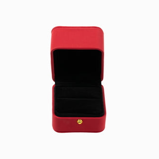Cutie bijuterii Inel Gama Lady, 6x6x6.2 cm - Rosu / Negru