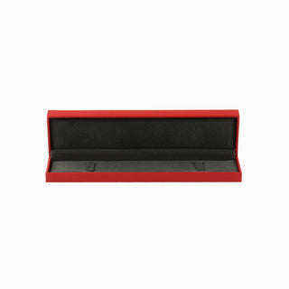 Cutie bijuterii Bratara Gama Piele, 22.5x5.5x2.5 cm - Rosu / Gri