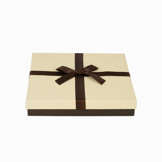 Cutie bijuterii Inel Gama Kd, 17x17x3 cm - Crem / Maro / Alb