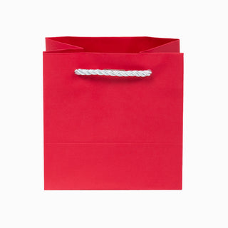 Punga cadou Cadou Texturat, 13x13x9 cm - Rosu / Argintiu