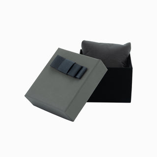 Cutie bijuterii Flower Up F.U, 8.5x9x6 cm - Gri / Negru