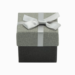 Cutie bijuterii Normal Paper, 5x5x4.5 cm - Gri Deschis / Gri Inchis / Alb / Gri